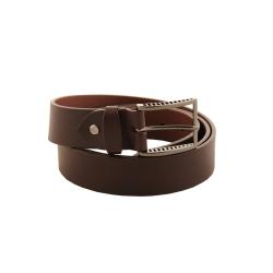 Ceinture cuir chocolat 35 mm