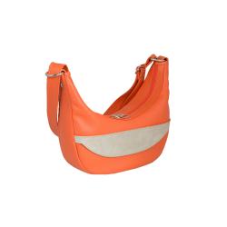 Sac cuir orange et argent - Frandi