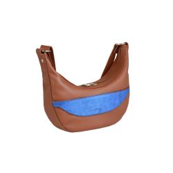 Sac camel et bleu électrique de la marque Frandi