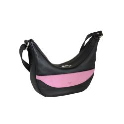 Sac Francine noir et fuhsia en cuir 