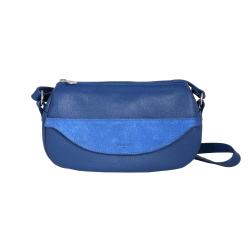 Sac Frandi bleu lapiz et bleu électrique - Sac artisanal en France