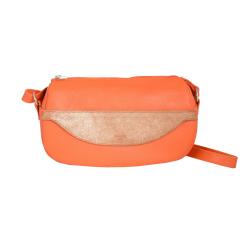 Sac Frandi orange et bronze - Sac Caroline Made in France