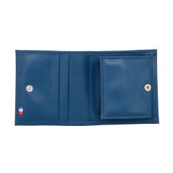Porte monnaie luxe en cuir bleu azulon - Frandi