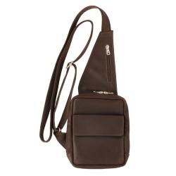 Sacoche epaule holster en cuir marron - Frandi