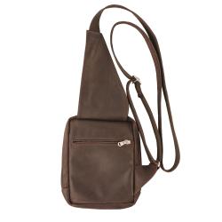 Sacoche epaule holster en cuir marron - Frandi