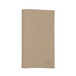 Porte chequier taupe en cuir - Frandi