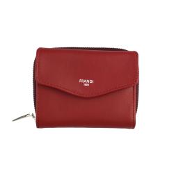 Portefeuille femme cuir bordeaux- face