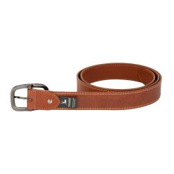 Ceinture cognac en cuir - Ceinture boucle ovale Frandi