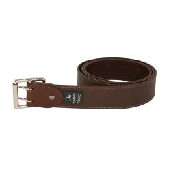 Frandi ceinture double ardillon en cuir marron