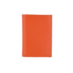 Portefeuille cuir orange personnalisable