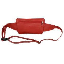 Sac banane rouge en cuir - Frandi