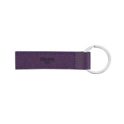 Porte clés en cuir violet Frandi