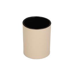 Pot crayon beige cuir