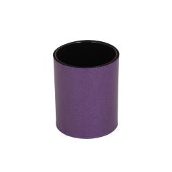 Pot crayon cuir-Violet