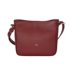 Sac bandoulière en cuir bordeaux- sac frandi