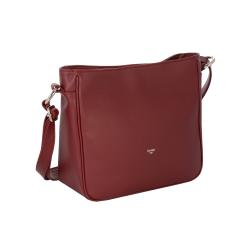 Sac bandoulière en cuir bordeaux- sac frandi