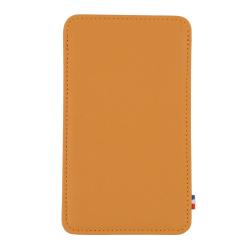 Etui I phone14 en cuir jaune