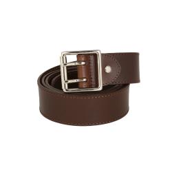 Frandi ceinture double ardillon en cuir marron