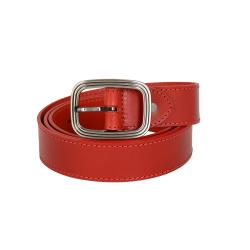 Frandi ceinture rouge en cuir made in France