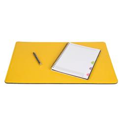 Sous main jaune XXL en cuir pour bureau - Set bureau Frandi