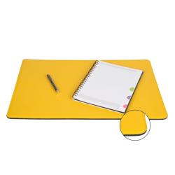 Sous main jaune XXL en cuir pour bureau - Set bureau Frandi