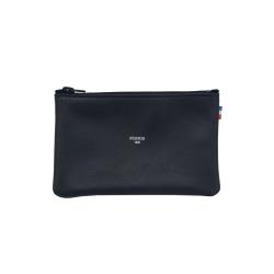 Mini pochette cuir-Marine