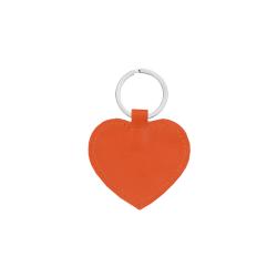 Porte clé orange en cuir personnalisable