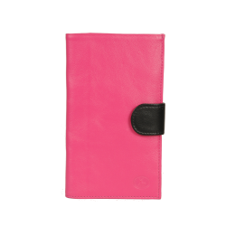 Porte chéquier fushia et rose - de face