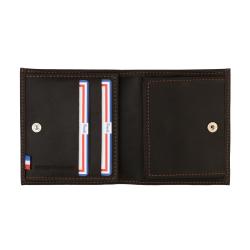 Porte monnaie cuir 2 volets 