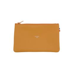 Mini pochette cuir-jaune