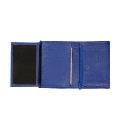 Portefeuille grainé en cuir 