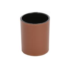 Pot crayon cuir marron - Frandi