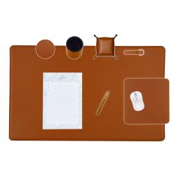 Sous main de bureau en cuir 80/40 cm - Frandi