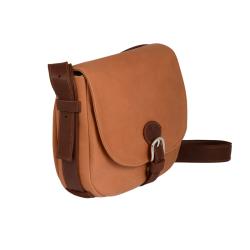 Besace homme et femme en cuir gold avec patte- FRANDI