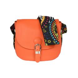 Sac Françoise orange - le sac Frandi iconique avec foulard