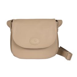 Sac Frandi besace en cuir taupe le Fanny