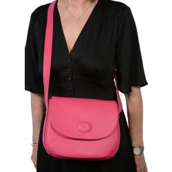 Frandi sac Fanny en cuir fushia - Made in France