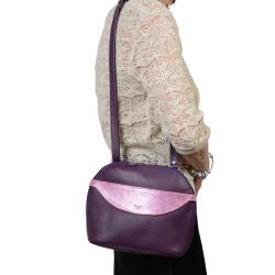 Sac femme cuir Ida violet et fushia