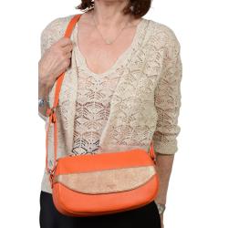 Sac Frandi orange et bronze - Sac Caroline Made in France