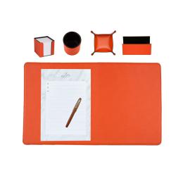 Set bureau cuir orange - Frandi