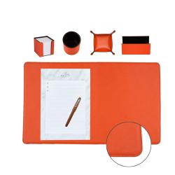 Set bureau cuir orange - Frandi