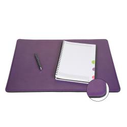 Sous main violet en cuir - sous main bureau