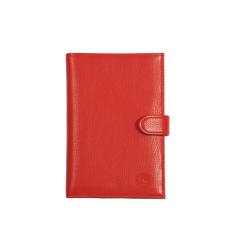 Portefeuille cuir rouge avec patte - Frandi