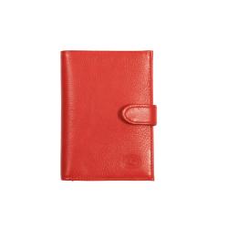 Portefeuille cuir rouge pour femme - ouvert