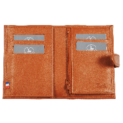 Portefeuille camel pour femme - de face