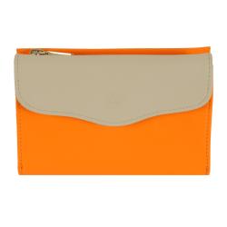 Portefeuille beige et orange - Frandi