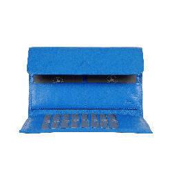 Compagnon cuir bleu - de face