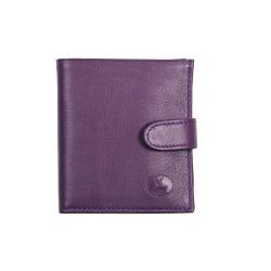 Port monnaie violet - pour femme - ouvert