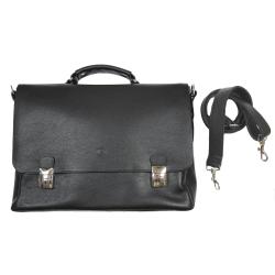 Cartable homme cuir noir- de face