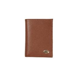 Portefeuille 13 cm en cuir marron